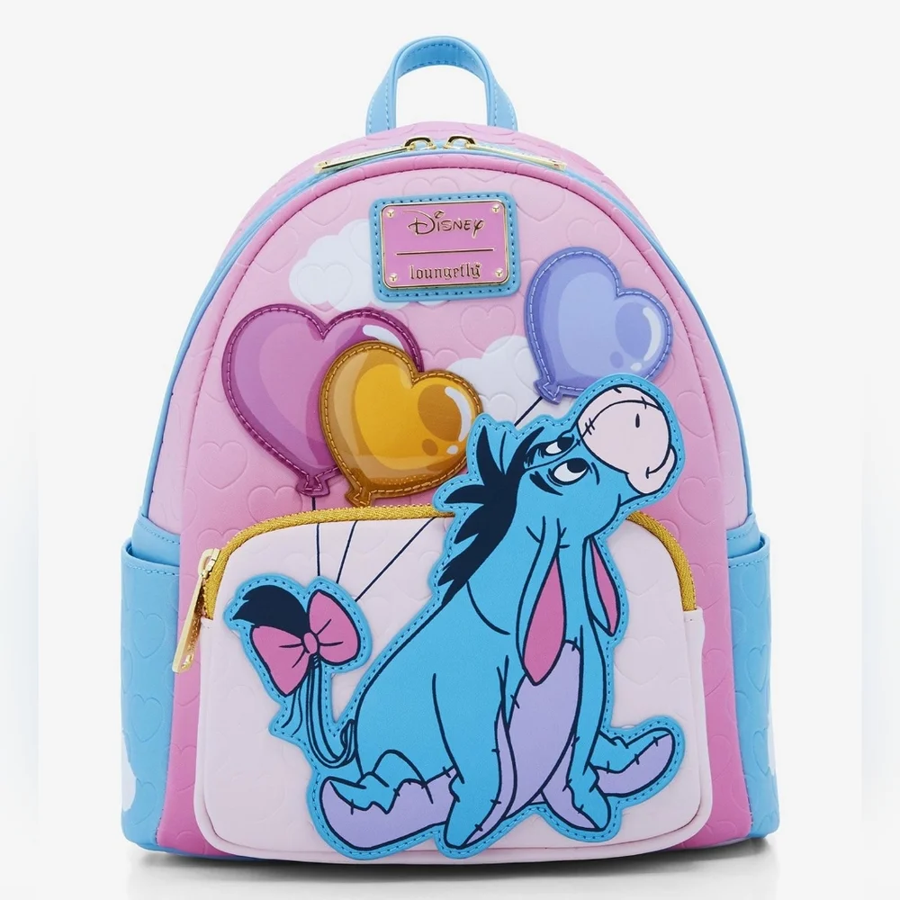 Loungefly Disney Eeyore Heart Balloons Mini Backpack NWT